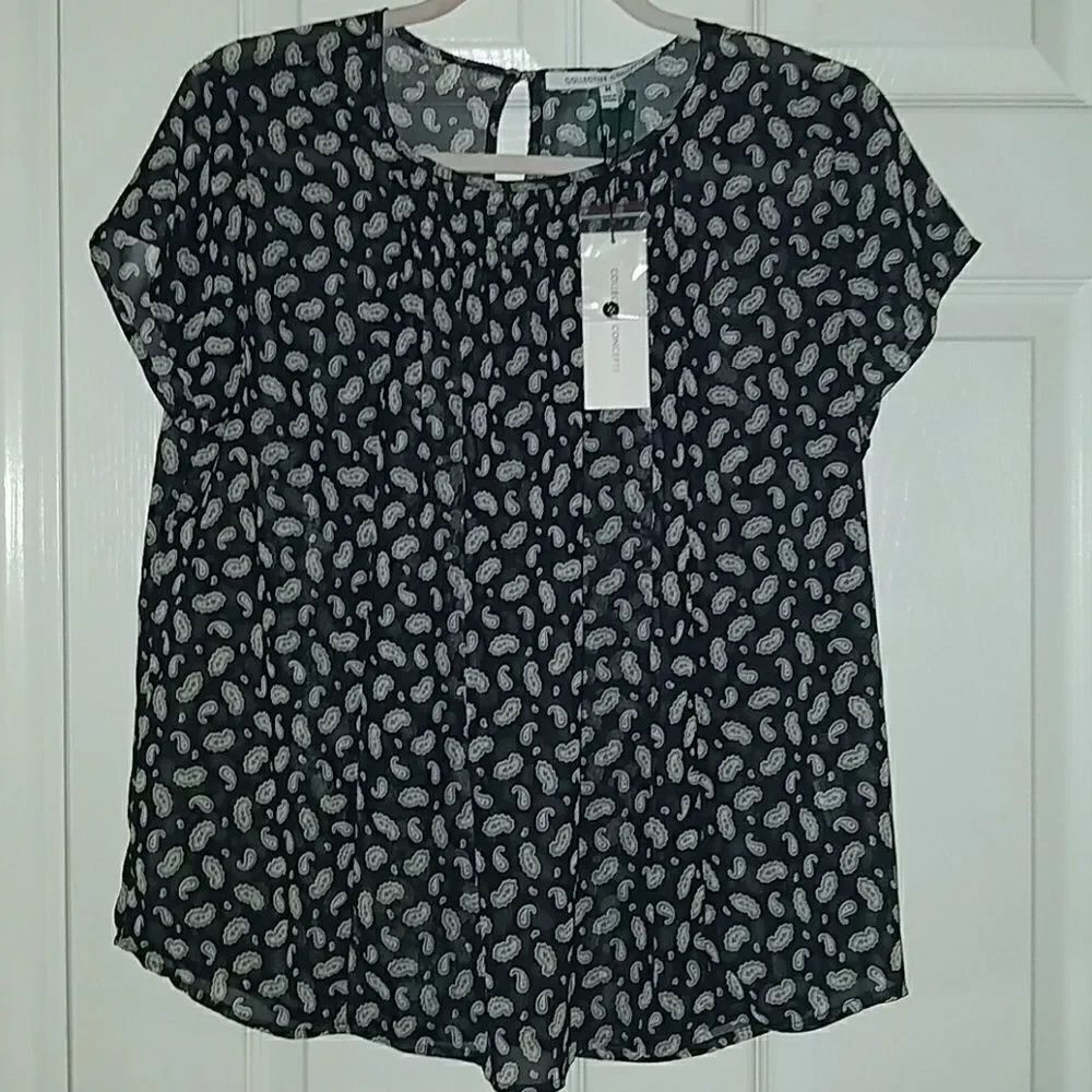 Stitch Fix Collection Concept sheer top Sz M NWT